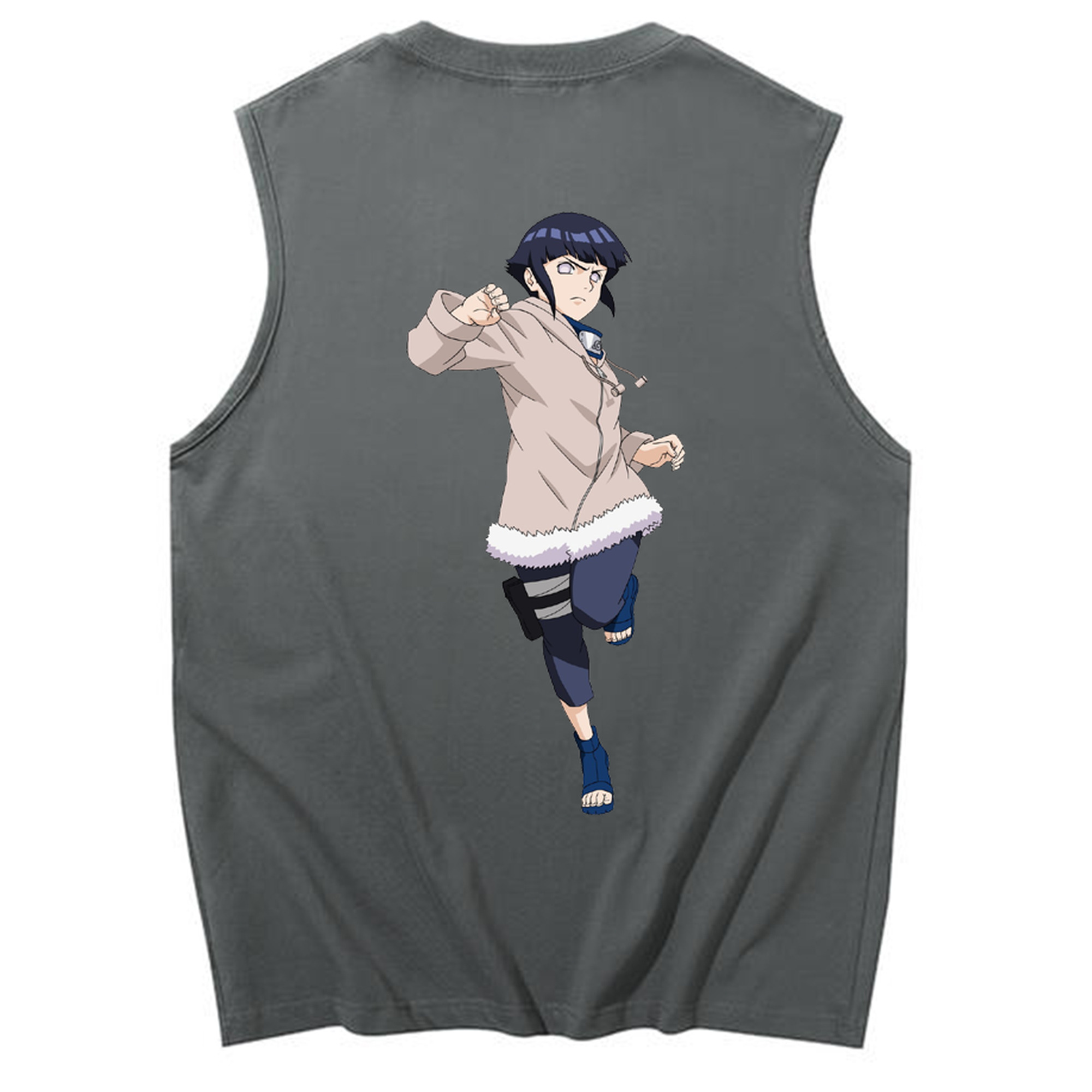 （画像用） NARUTO -ナルト- 日向ヒナタ Hyūga Hinata コットン100％タンクトップ（背面プリント）